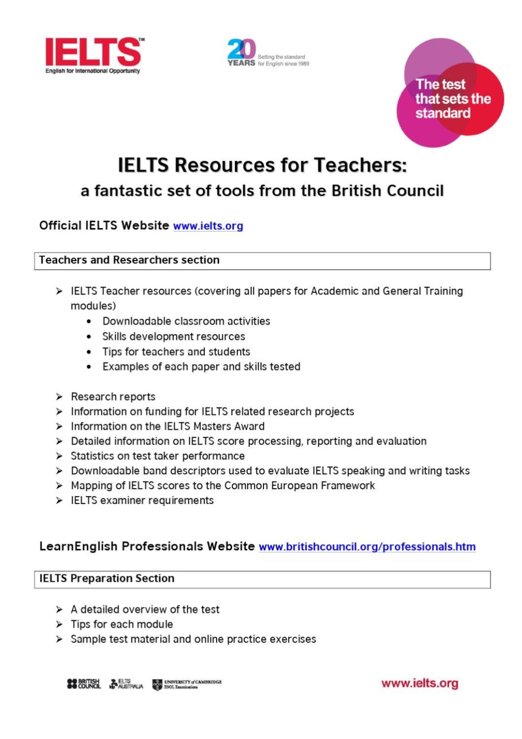 Picture of: IELTS Resources for Teachers by British Council – Issuu