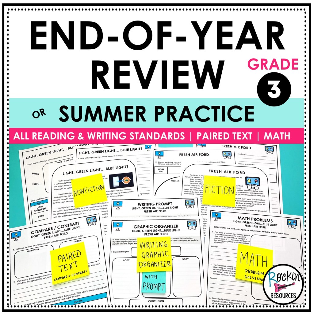 Picture of: RD GRADE REVIEW  END OF YEAR REVIEW  TEST PREP  SUMMER SLIDE